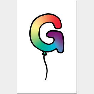 Initial Monogram Balloon Letter G Posters and Art